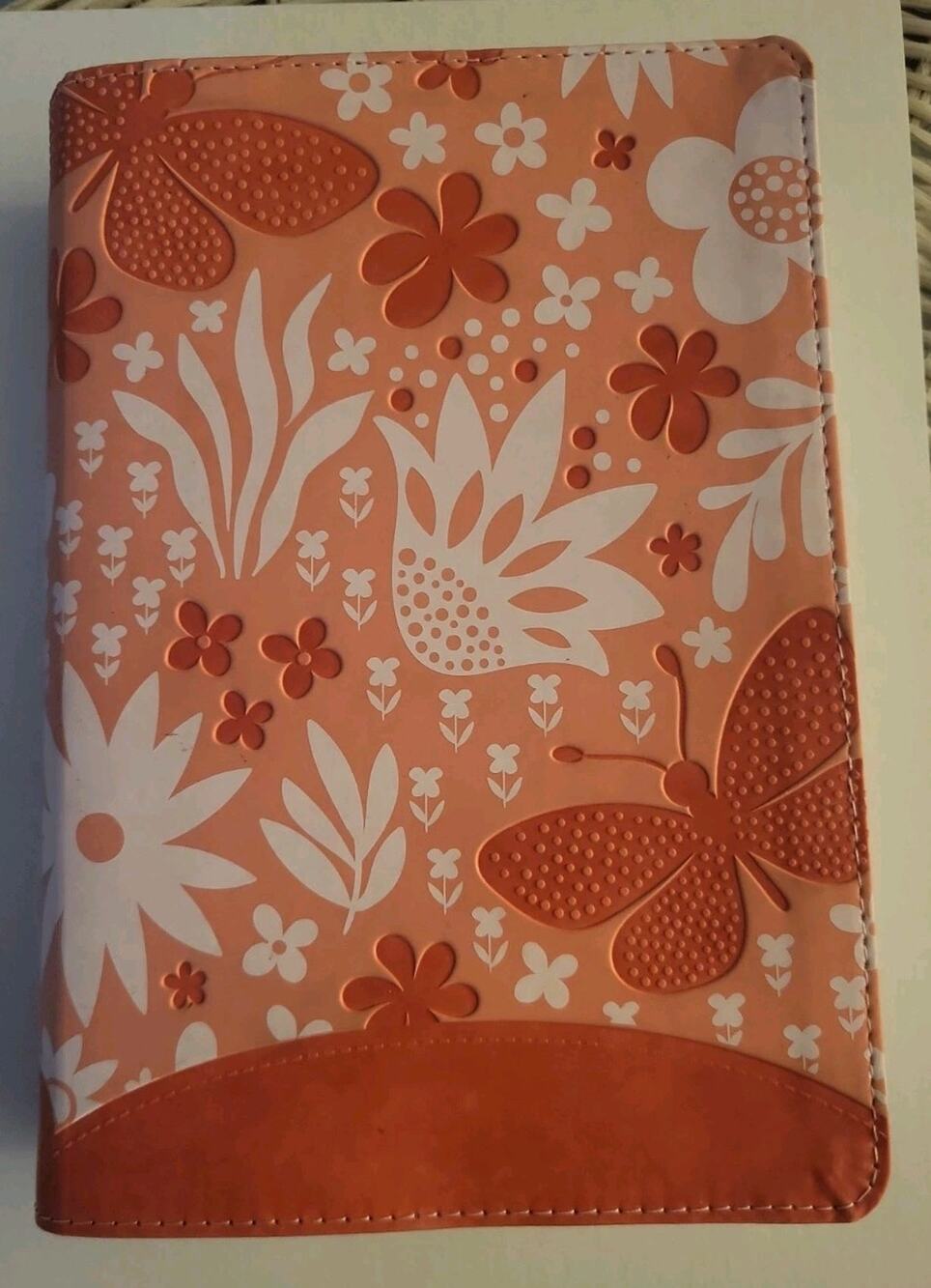 Zondervan Holy Bible Kidz Large print Pink Bond Leather Floral & Butterfly Cover